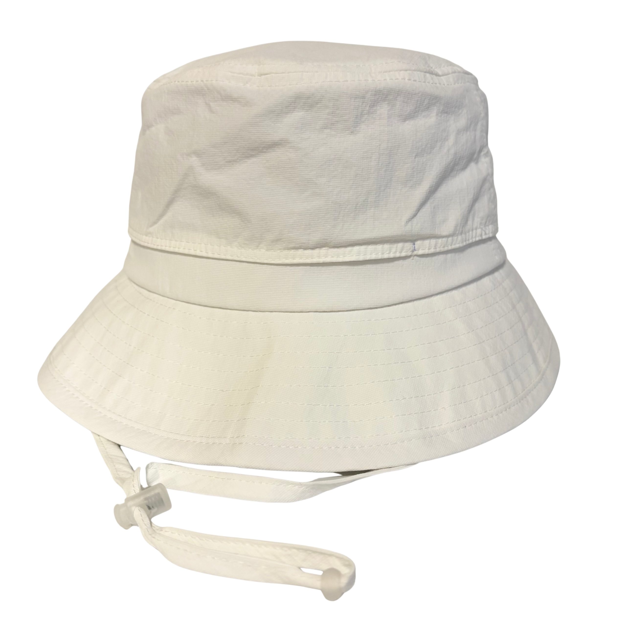 シンプルホックサファリハット - ポリエステル サファリハット シンプル 無地 ひも付き - 画像 (5)