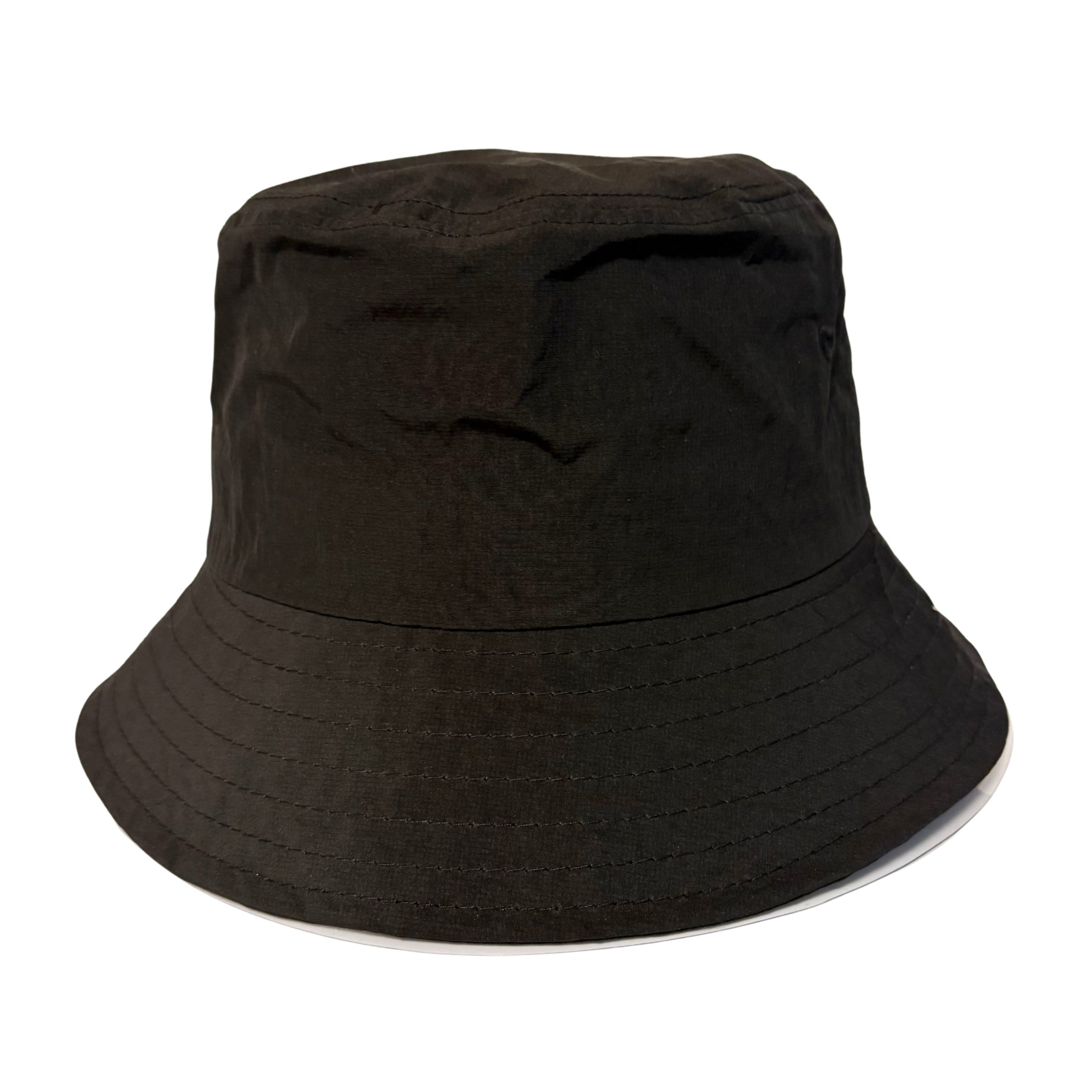 ナイロン風ライトバケットハット - ナイロン風 バケットハット シンプル 無地 - 画像 (6)