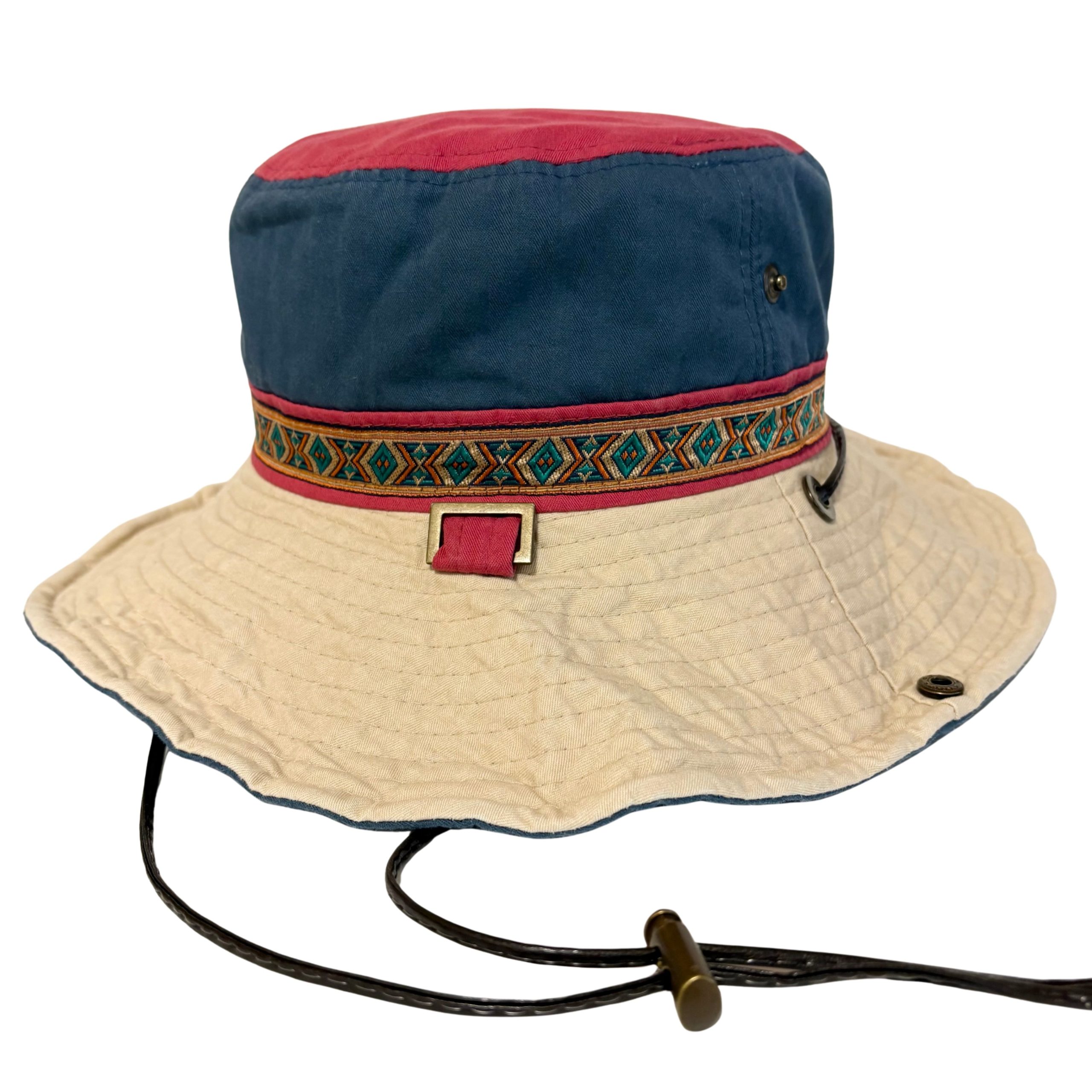 コンビTPホックサファリハット - ネイティブ テープ コンビ柄 サファリハット シンプル