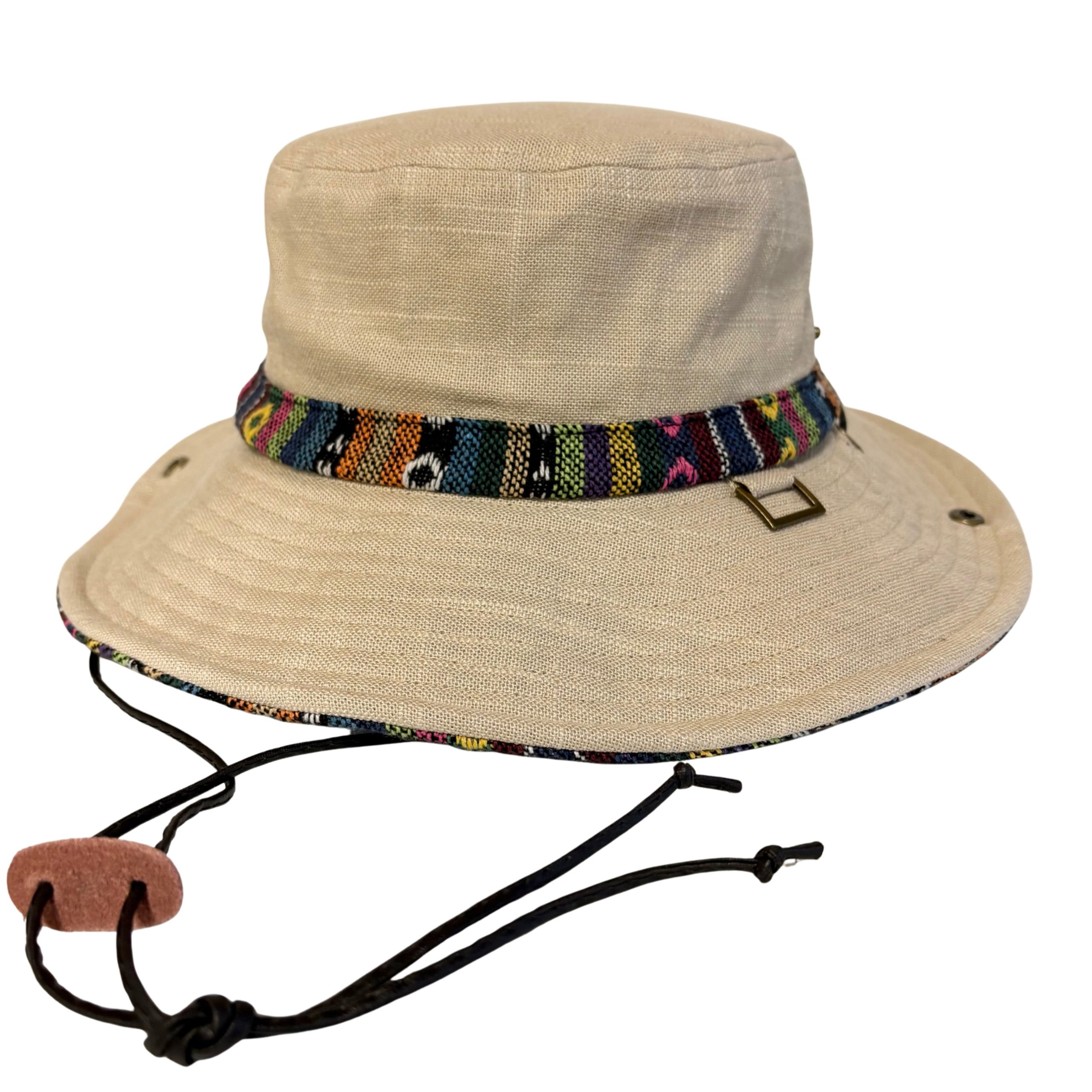 ネイティブホック2サファリハット - 麻混 ネイティブ テープ サファリハット ホック シンプル
