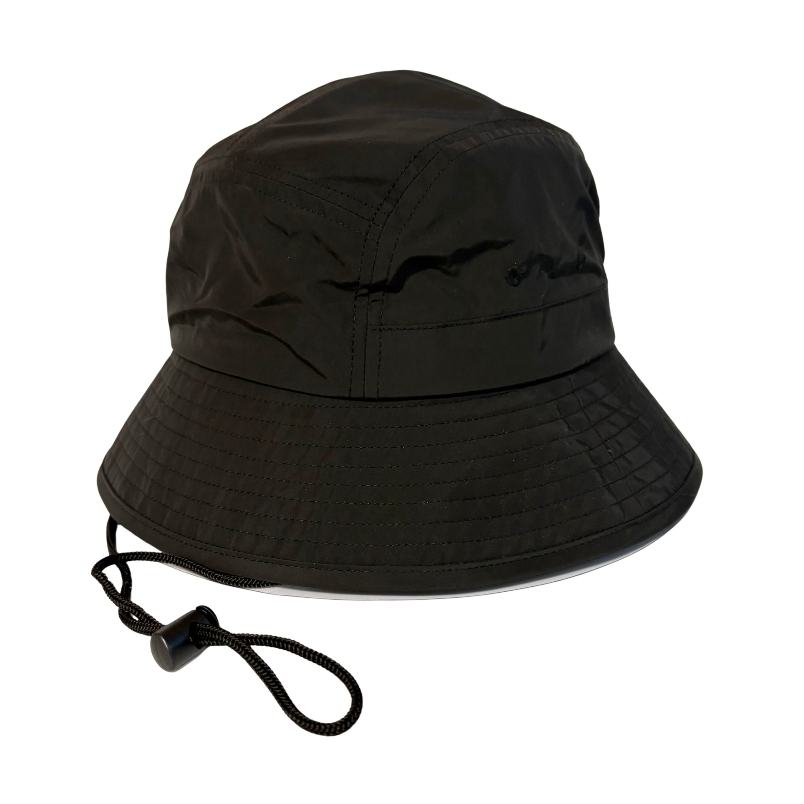 撥水ベルトサファリハット - ナイロン風 バケットハット バックベルト ホック サファリハット 撥水