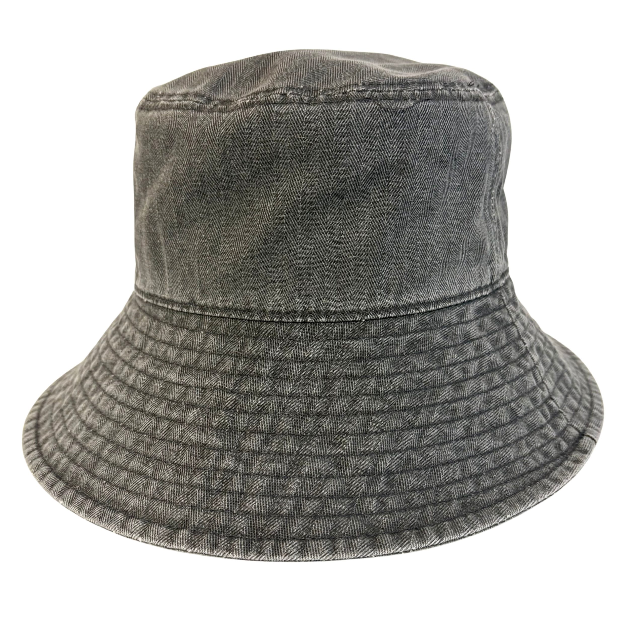 ウォッシュツバヒロバケット - ウォッシュ加工 バケットハット シンプル 無地 ツバ広 - 画像 (4)