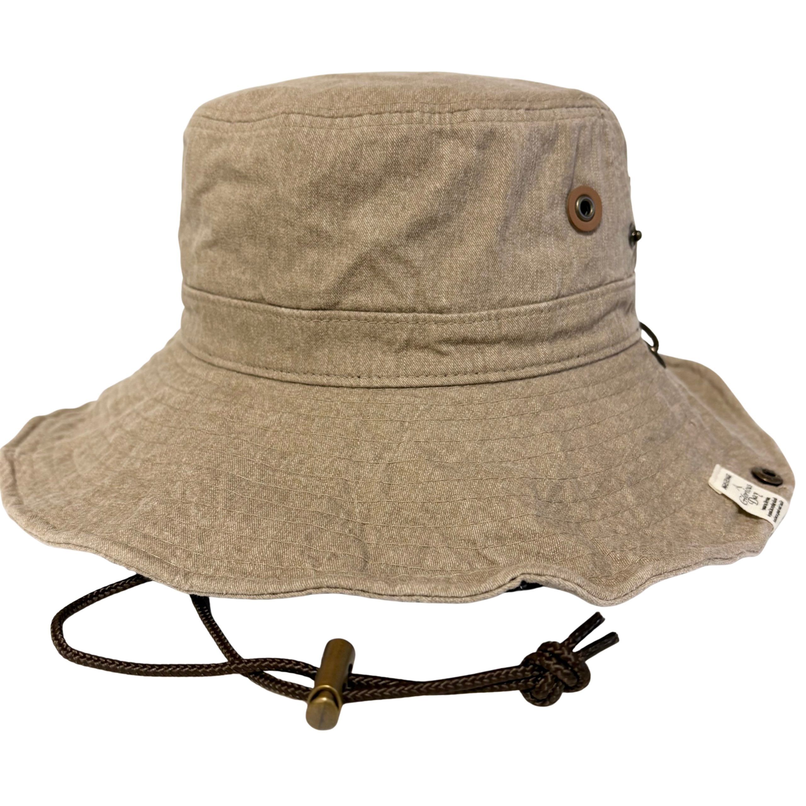 ミニタグサファリハット - ウォッシュ加工 ミニタグ サファリハット シンプル 無地