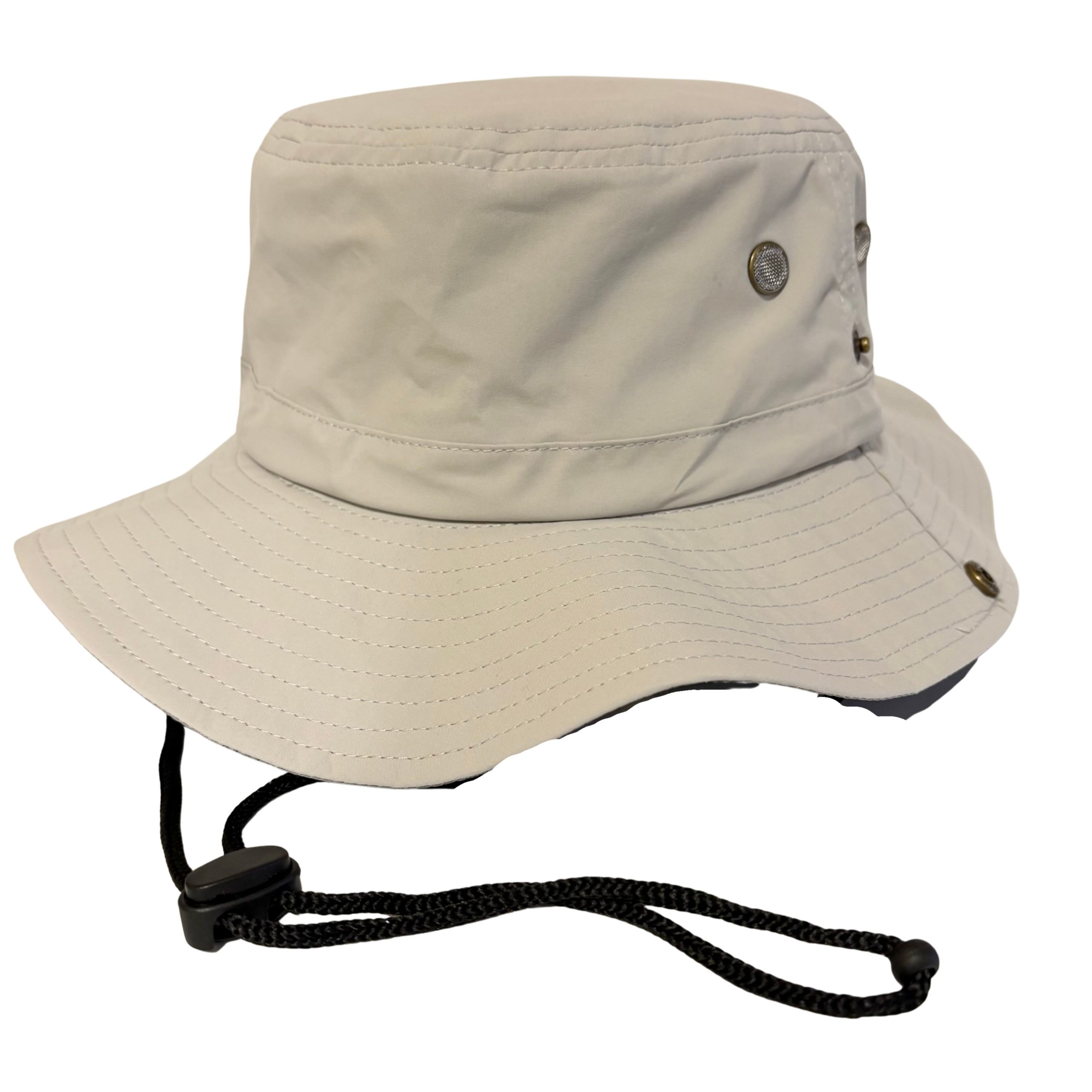 テフロン撥水ポケッタブルサファリハット - テフロン加工 撥水 サファリハット ホック シンプル 無地