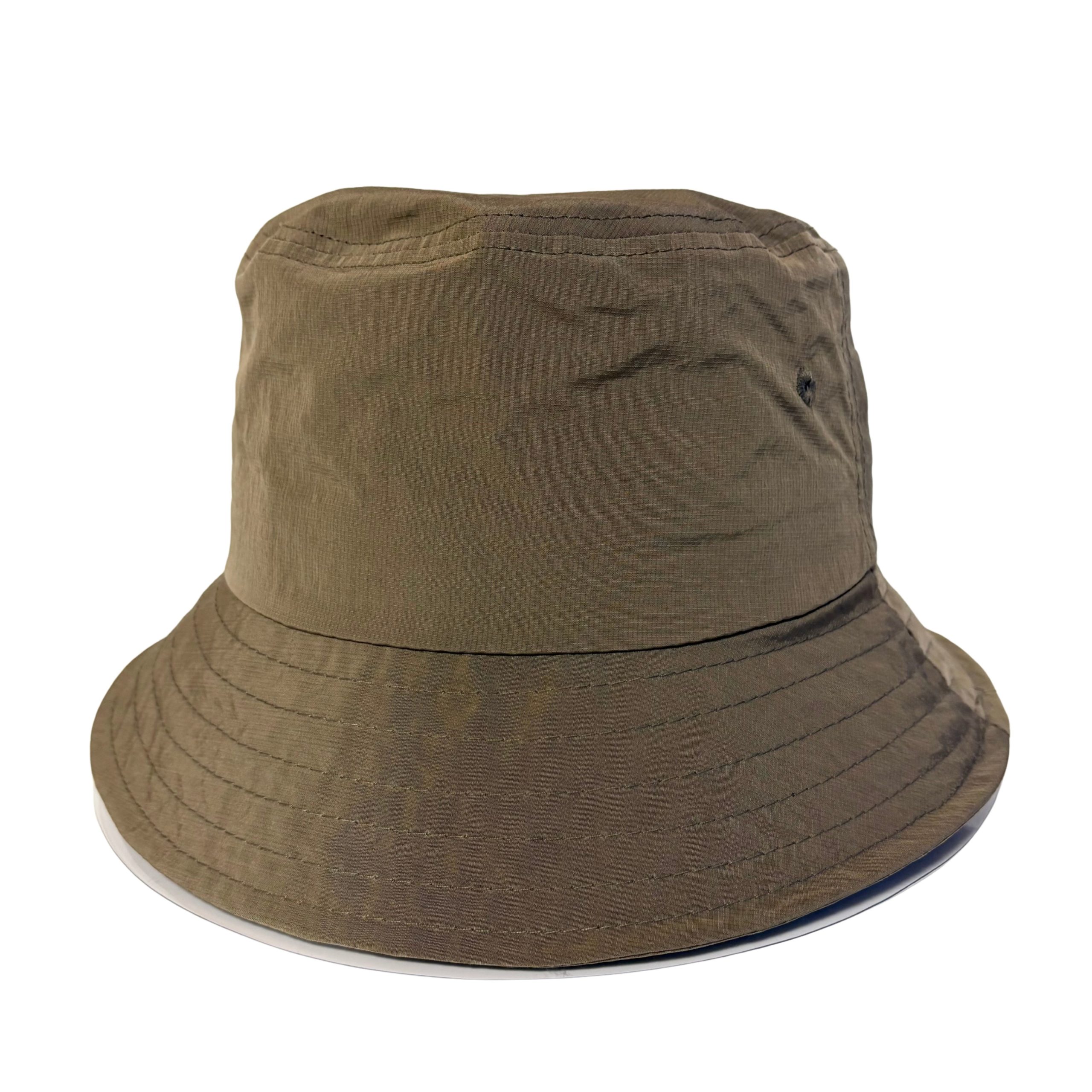 ナイロン風ライトバケットハット - ナイロン風 バケットハット シンプル 無地 - 画像 (5)