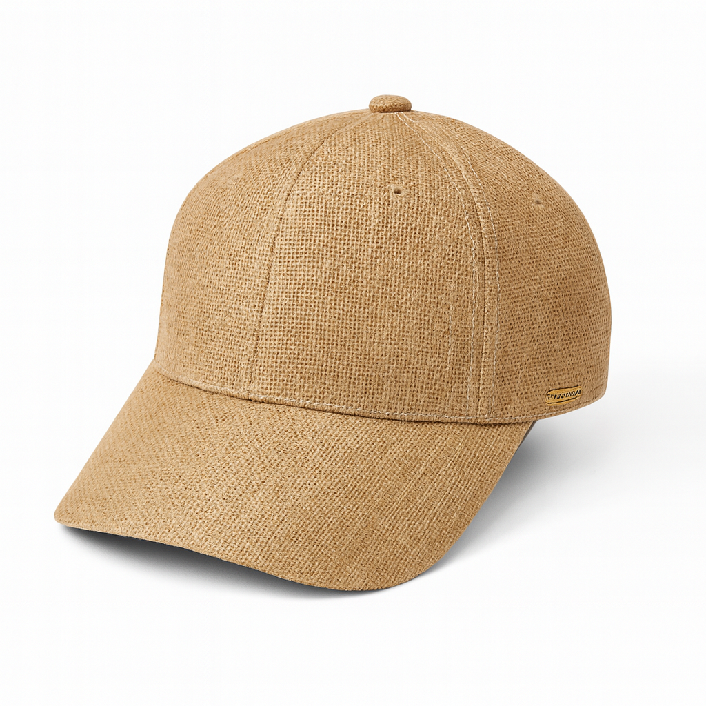 麻風 プレート タグ 無地 シンプル キャップ CAP