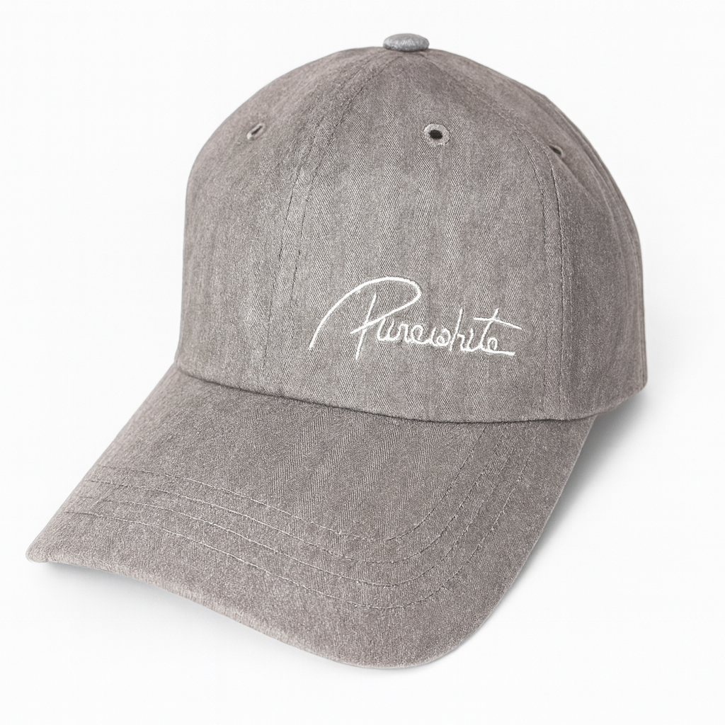 Purewhite 刺繍 ロゴ ウォッシュ加工 キャップ シンプル CAP - 画像 (7)