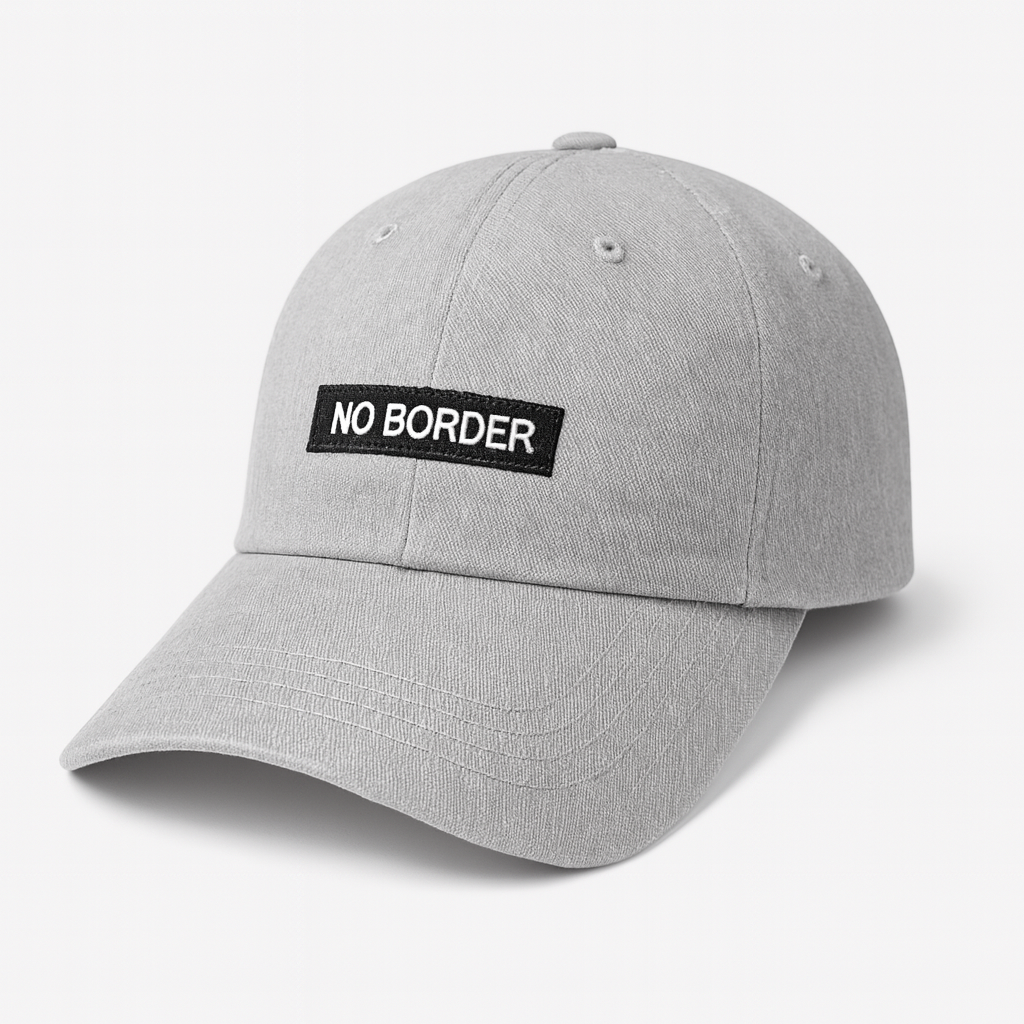 NO BORDER 刺繍 ロゴ タグ ウォッシュ加工 キャップ CAP - 画像 (6)