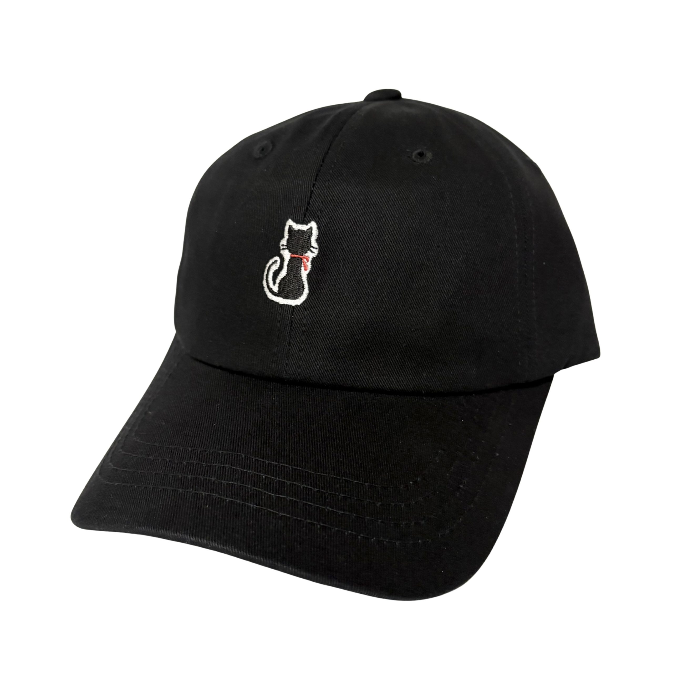 猫 刺繍 キャップ - シンプル CAP - 画像 (2)